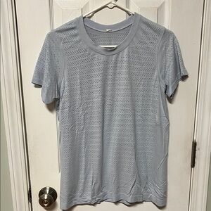 Lululemon Athletica Light Blue Breeze By Short Sleeve